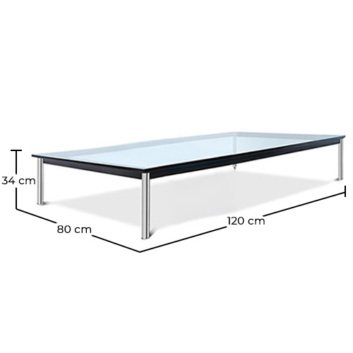 Square coffee table - Glass - 120 cm - Kart image 10