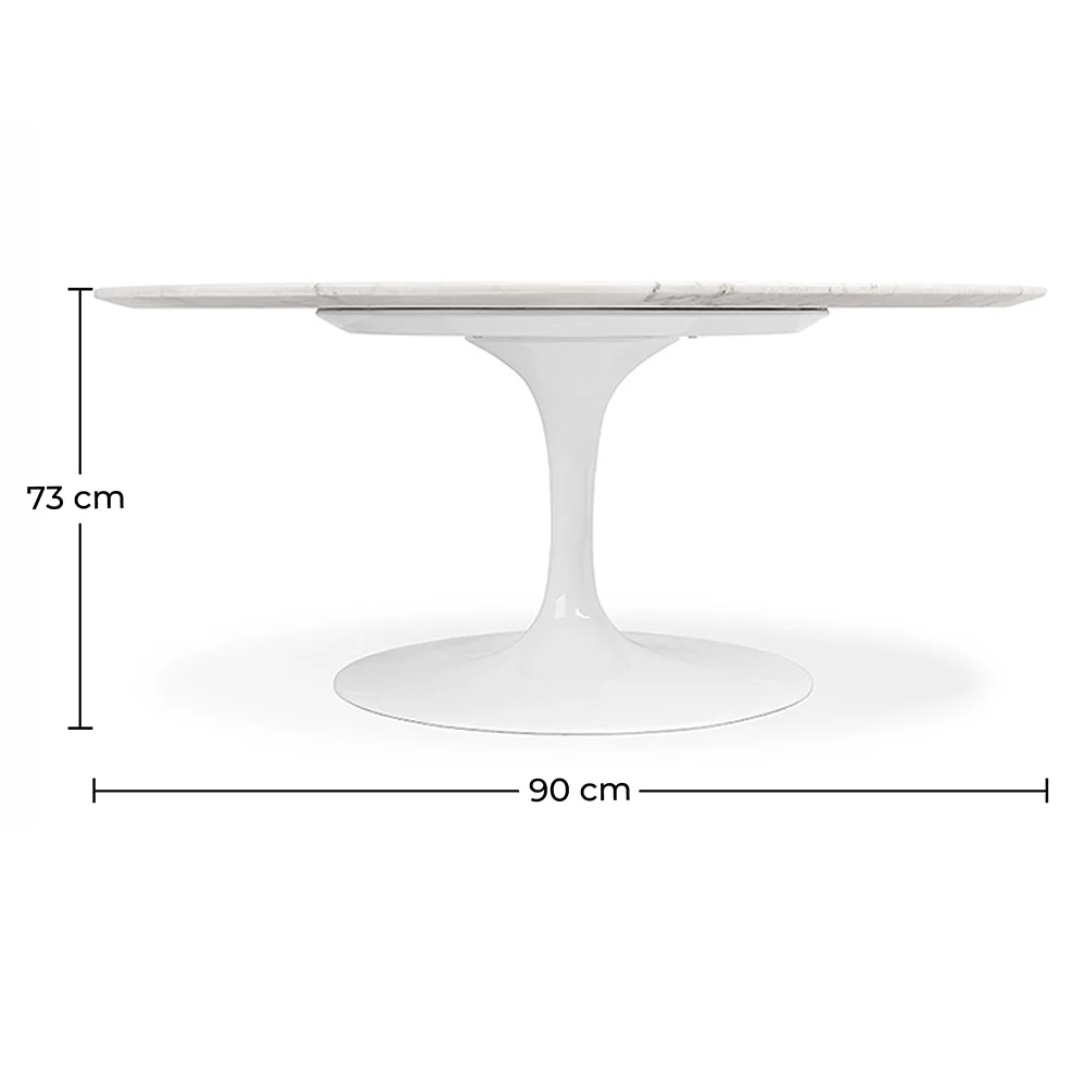 Round Marble Dining Table - 90cm - Tuli image 10