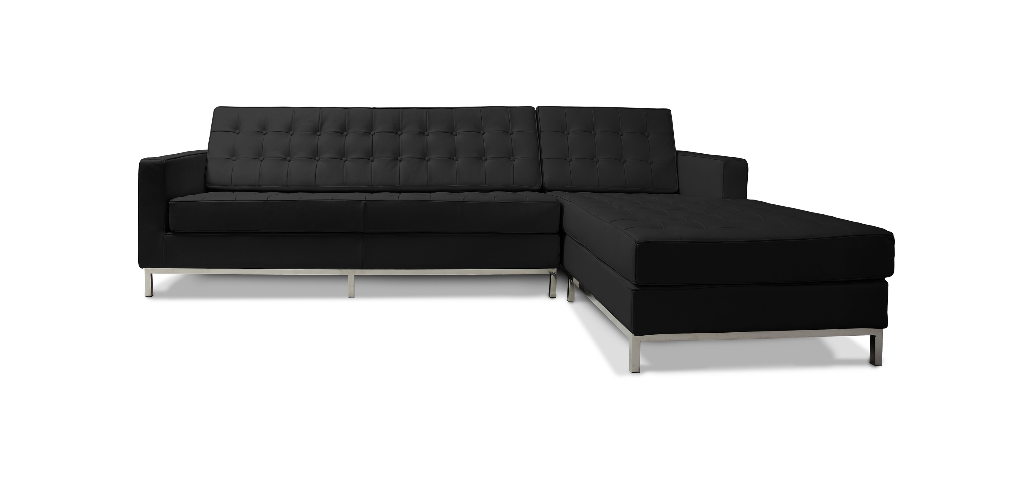 Buy Design Corner Sofa Florence Knoll style Right Angle Faux