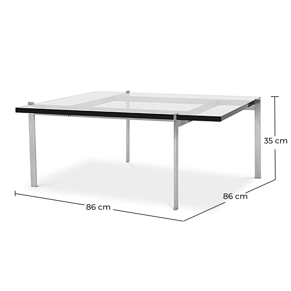 Square coffee table - Glass - 15mm - Billo image 10