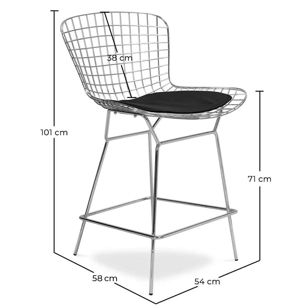Metal Grid Design Bar Stool - Lived image 10