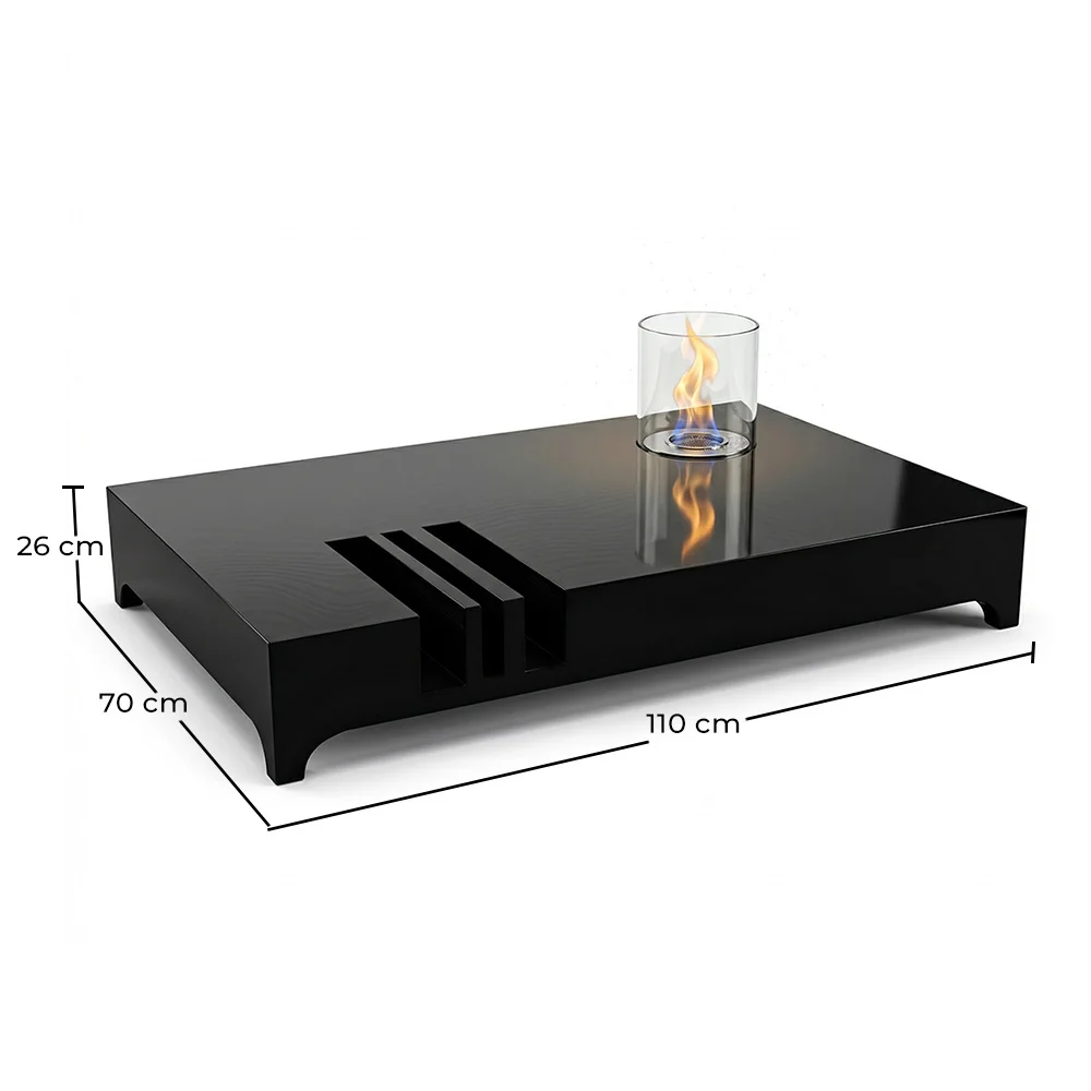 Modern Floor-Standing Ethanol Fireplace - VPF-FD89-BLACK image 10