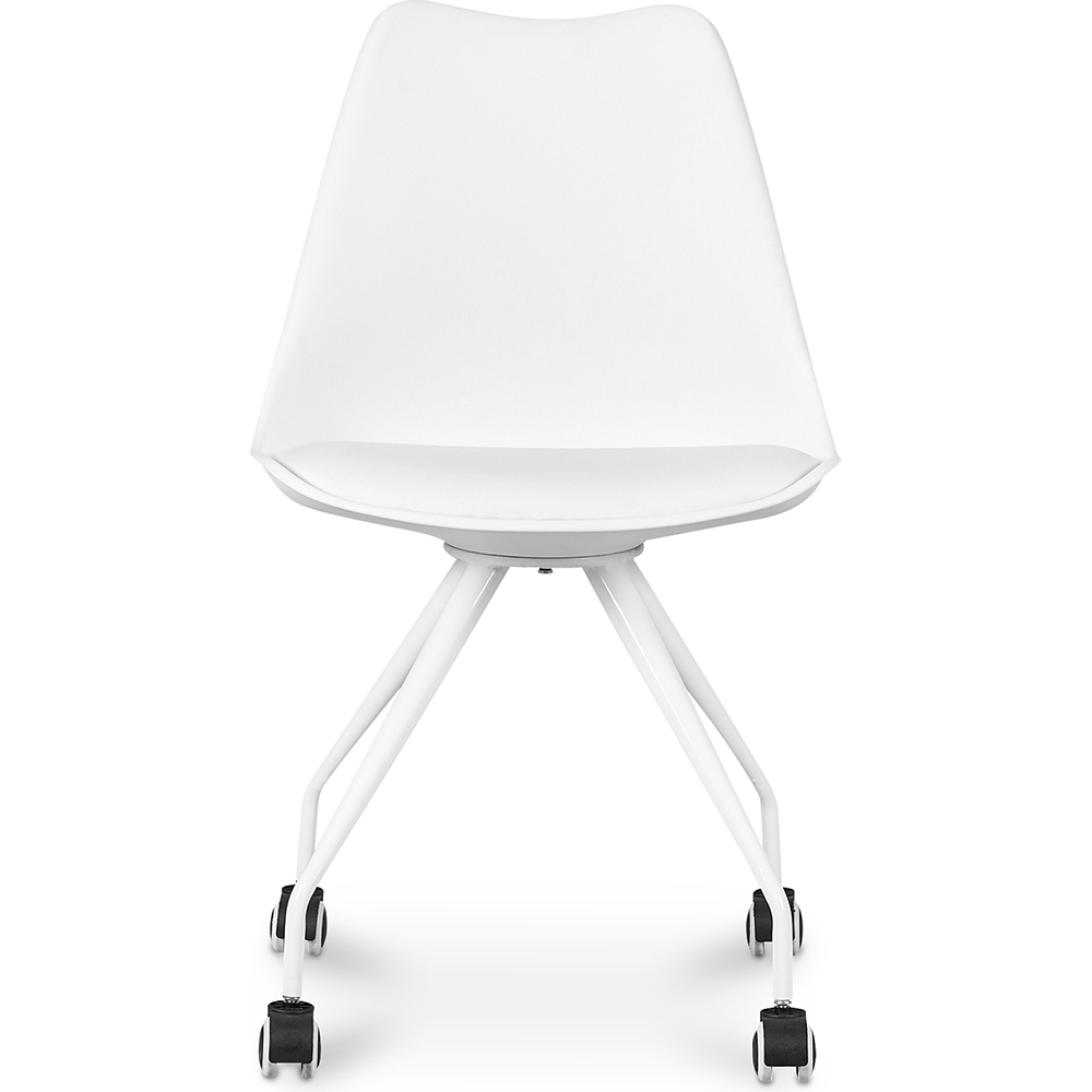 Buy Office Chair with Wheels White Desk Chair Canva White 59904 in