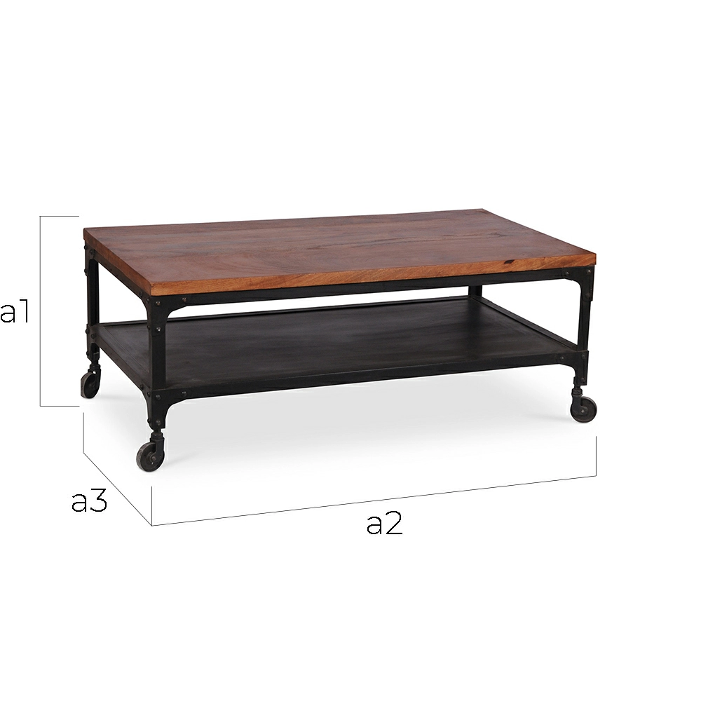 Vintage industrial coffee table metal image 10