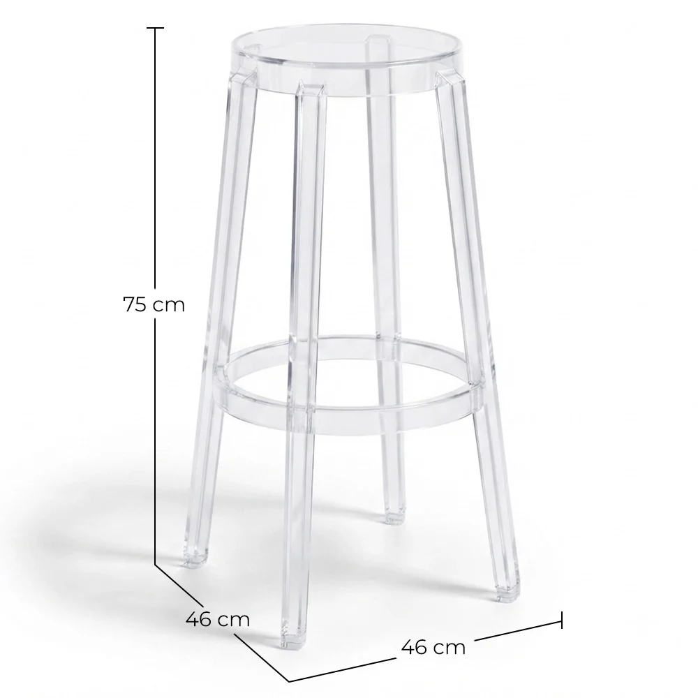 Transparent Design Stool - 75cm - Arthur image 10