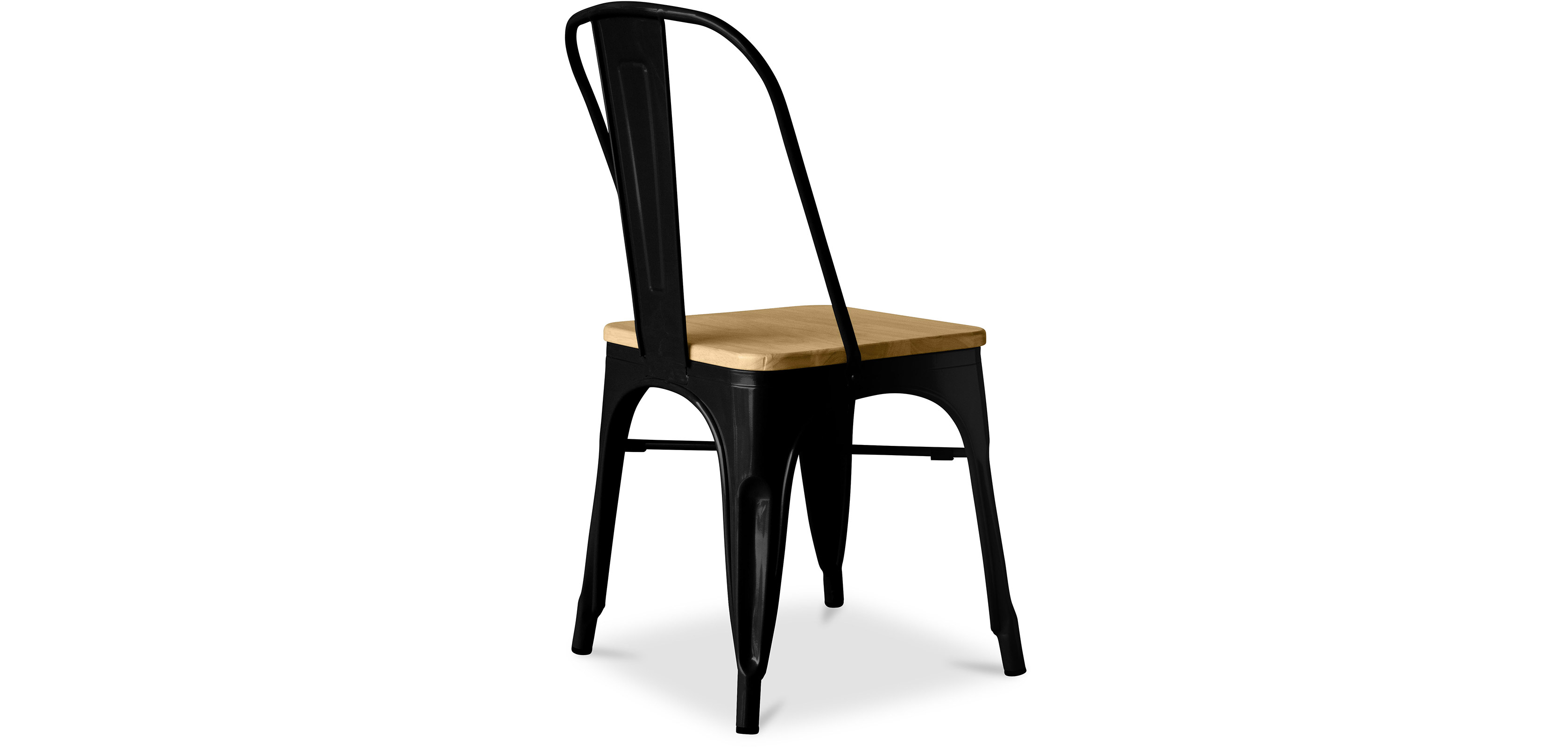 Buy Tolix Chair Square Wooden Pauchard Style Metal Black 99932897 in