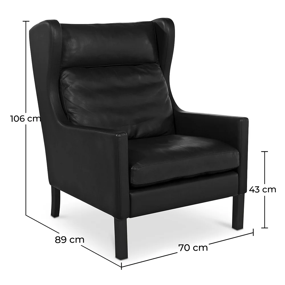 Armchair with Armrests - Retro Style - Upholstered in Leather - Michal image 10