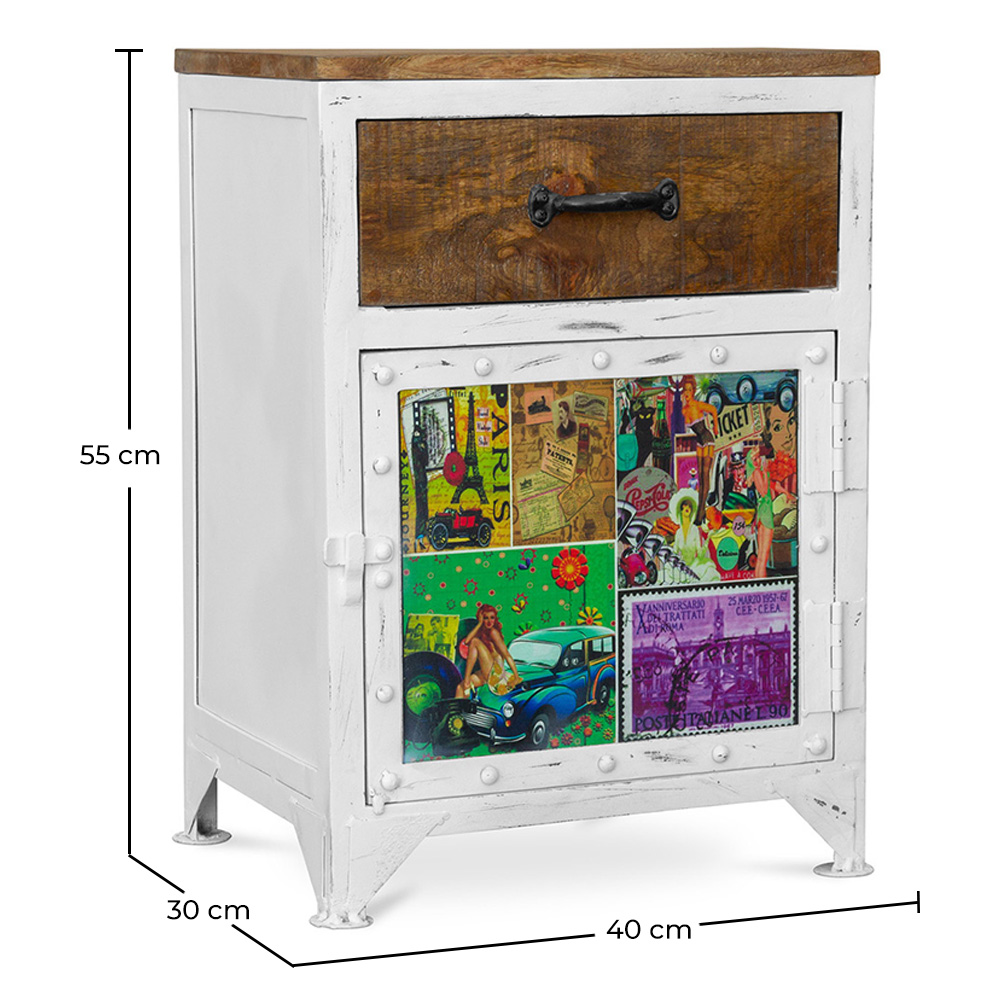 Printed Nightstand - Wood - Colin image 10