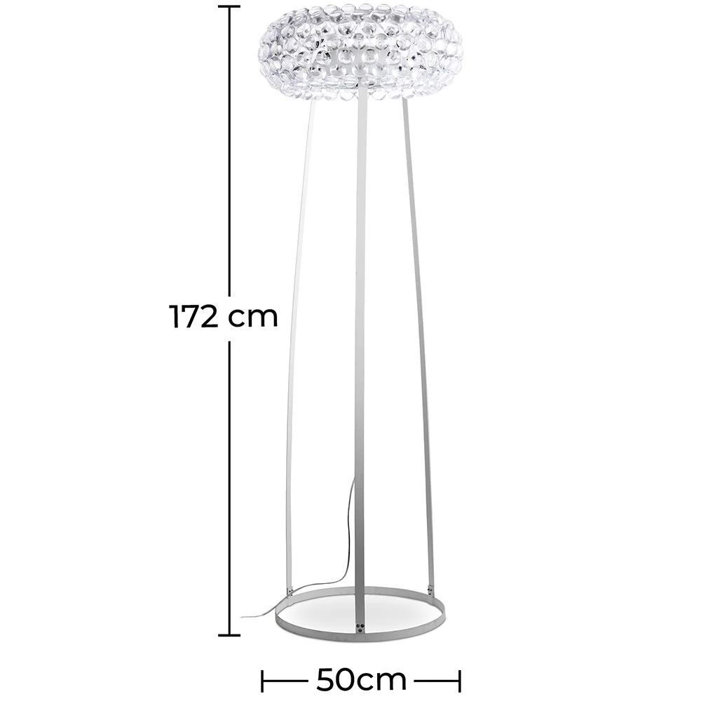 Floor Lamp - Large Living Room Lamp with Crystal Buttons - Savoni image 10