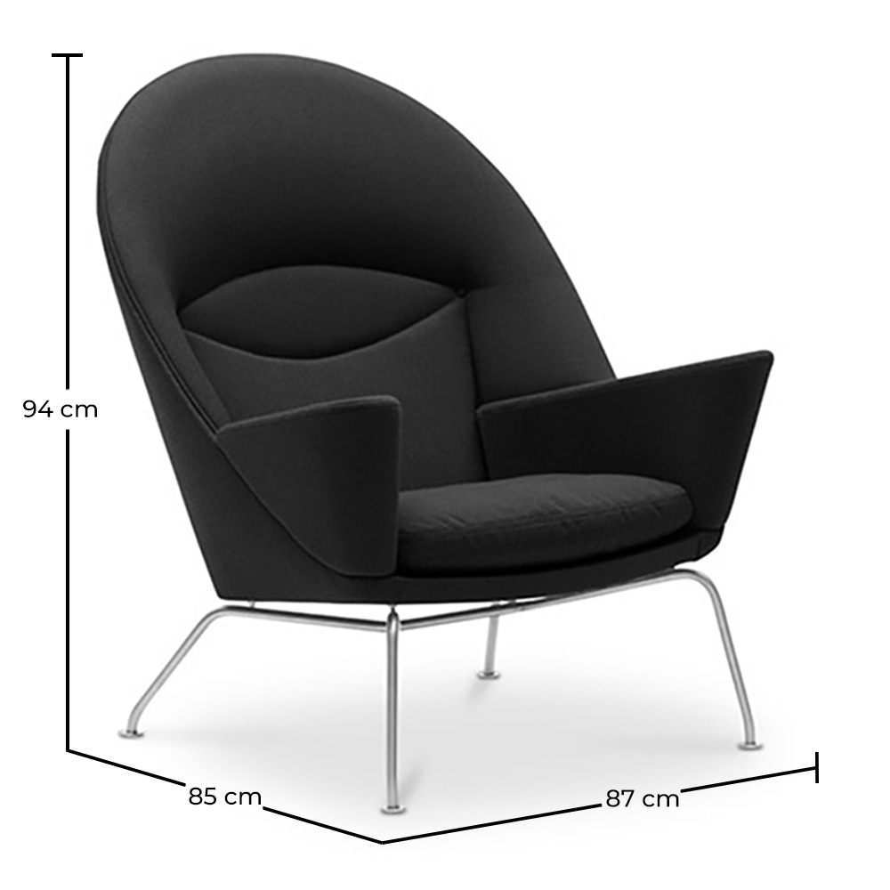 Armchair with Armrests - Upholstered in Fabric - Oculus image 10