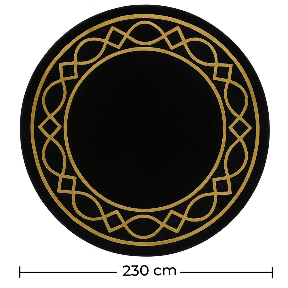Round Design Wool Rug - 230cm - Etny