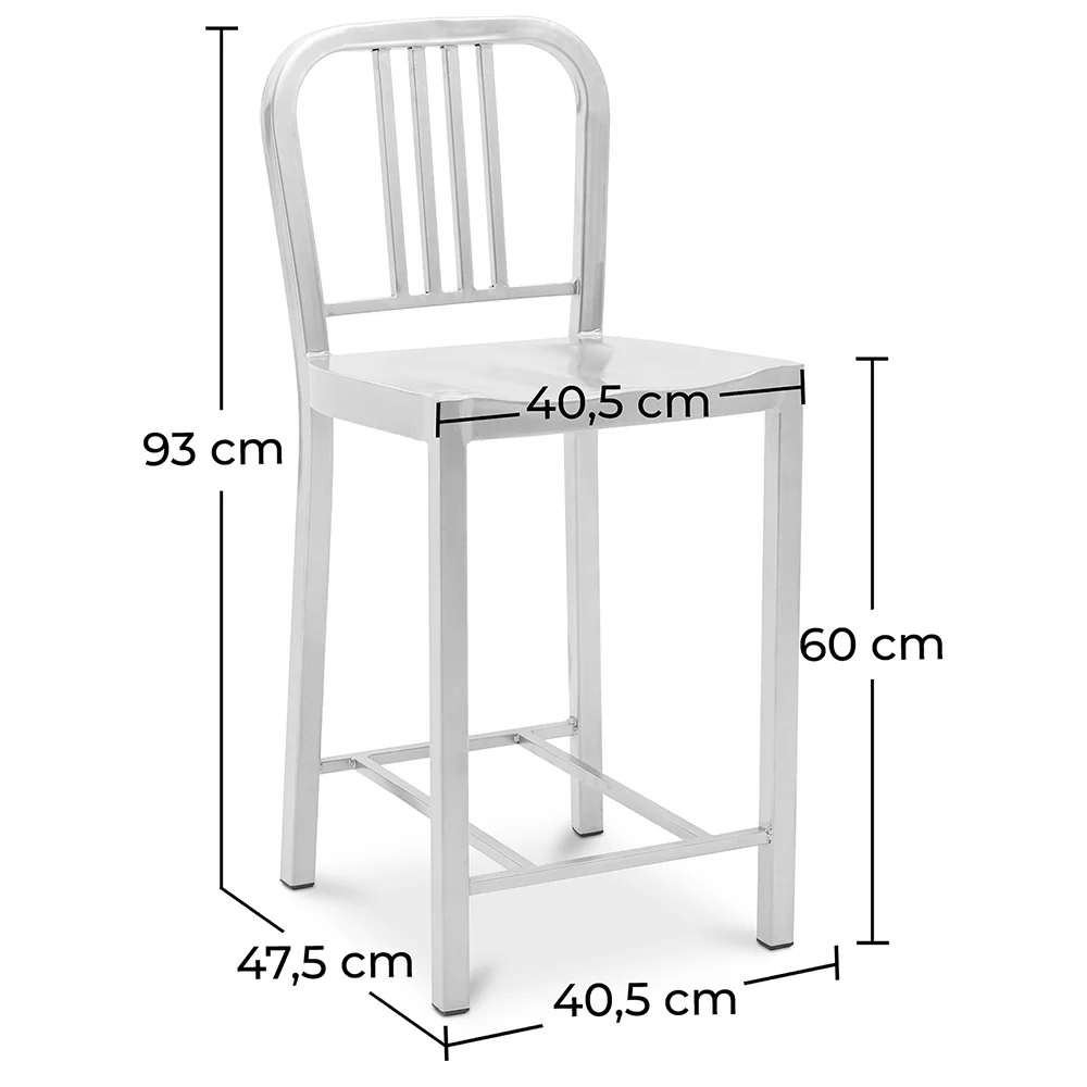 Design Bar Stool with Backrest - 60cm - Jadon image 10