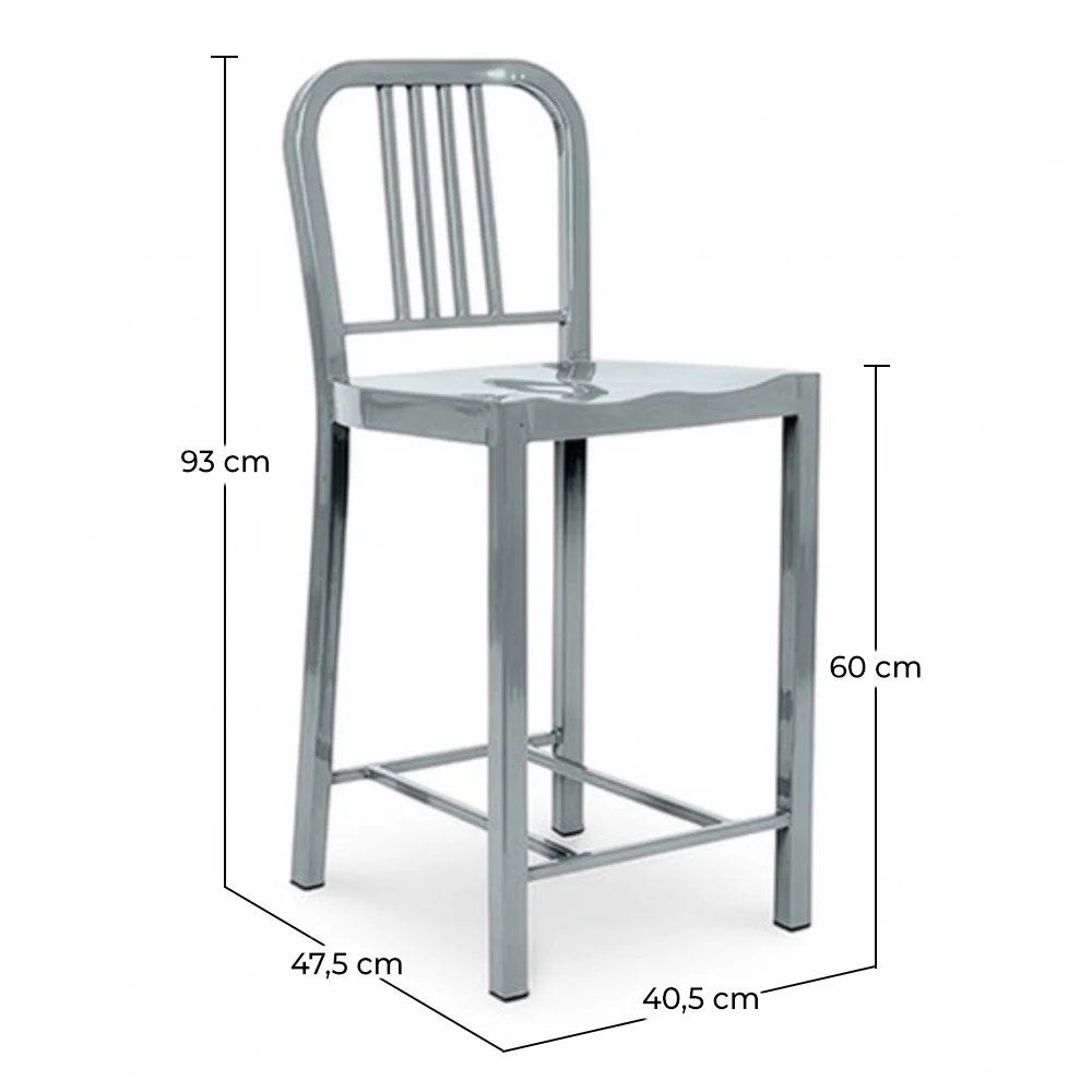 Design Bar Stool with Backrest - 60cm - Jadon image 10