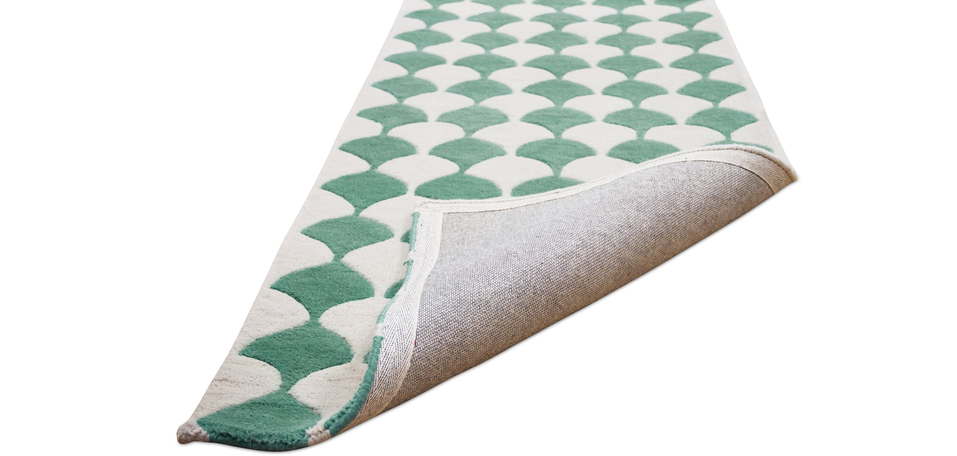 Buy Vintage long carpet Ivory / Green 58450 in the UK Privatefloor