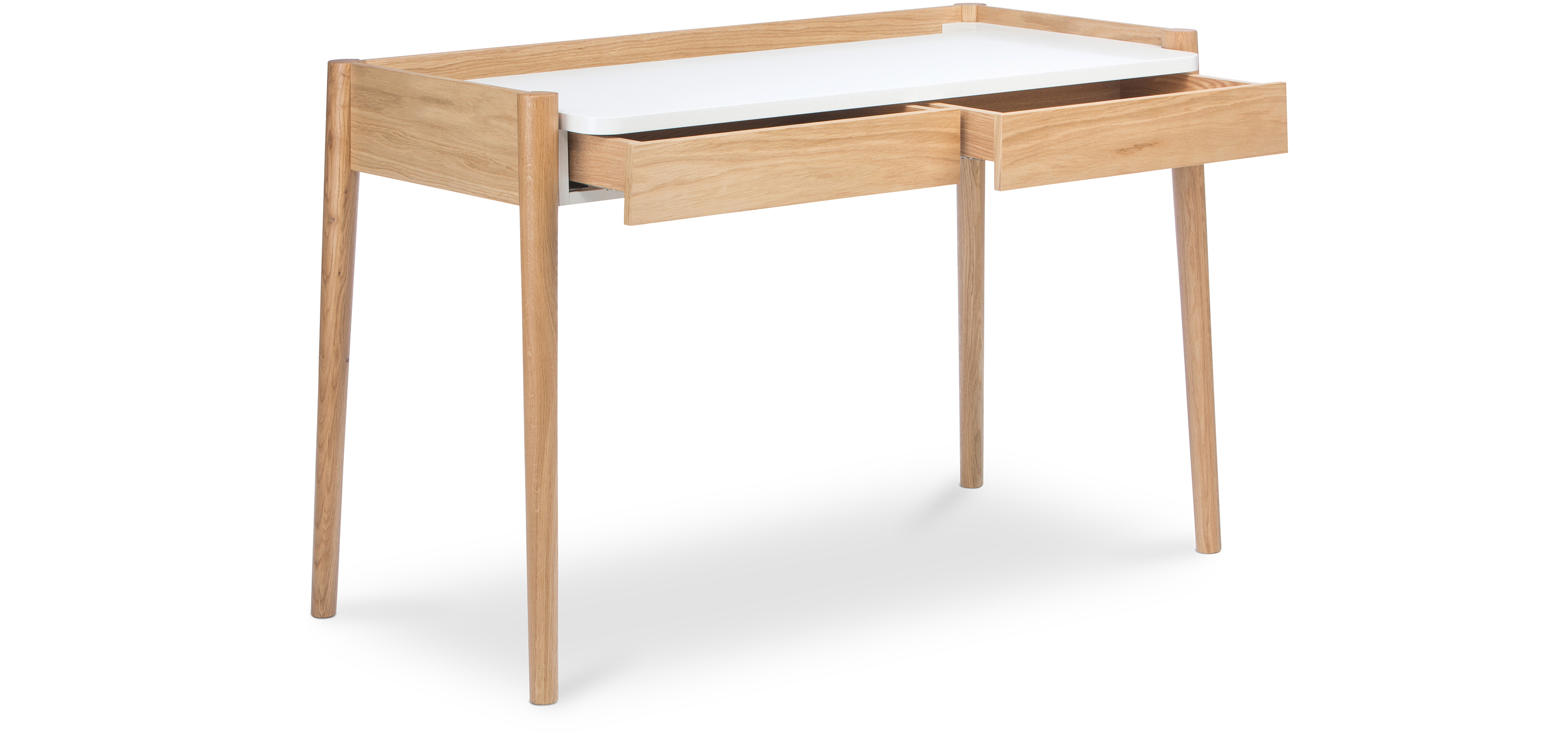 Buy Scandinavian style wooden desk with drawers Natural wood 58645 in