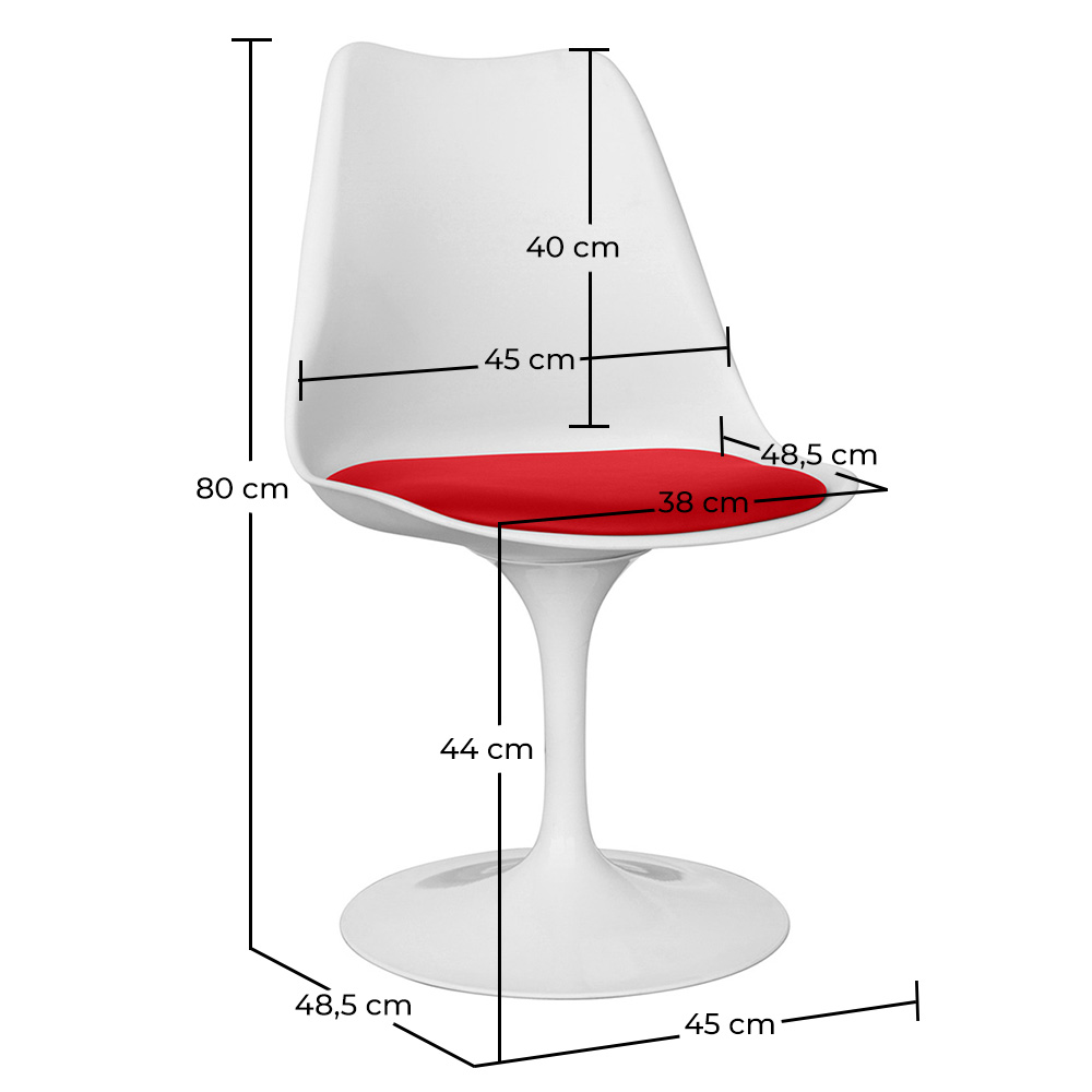 Dining Chair - White Swivel Chair - Tulip image 10