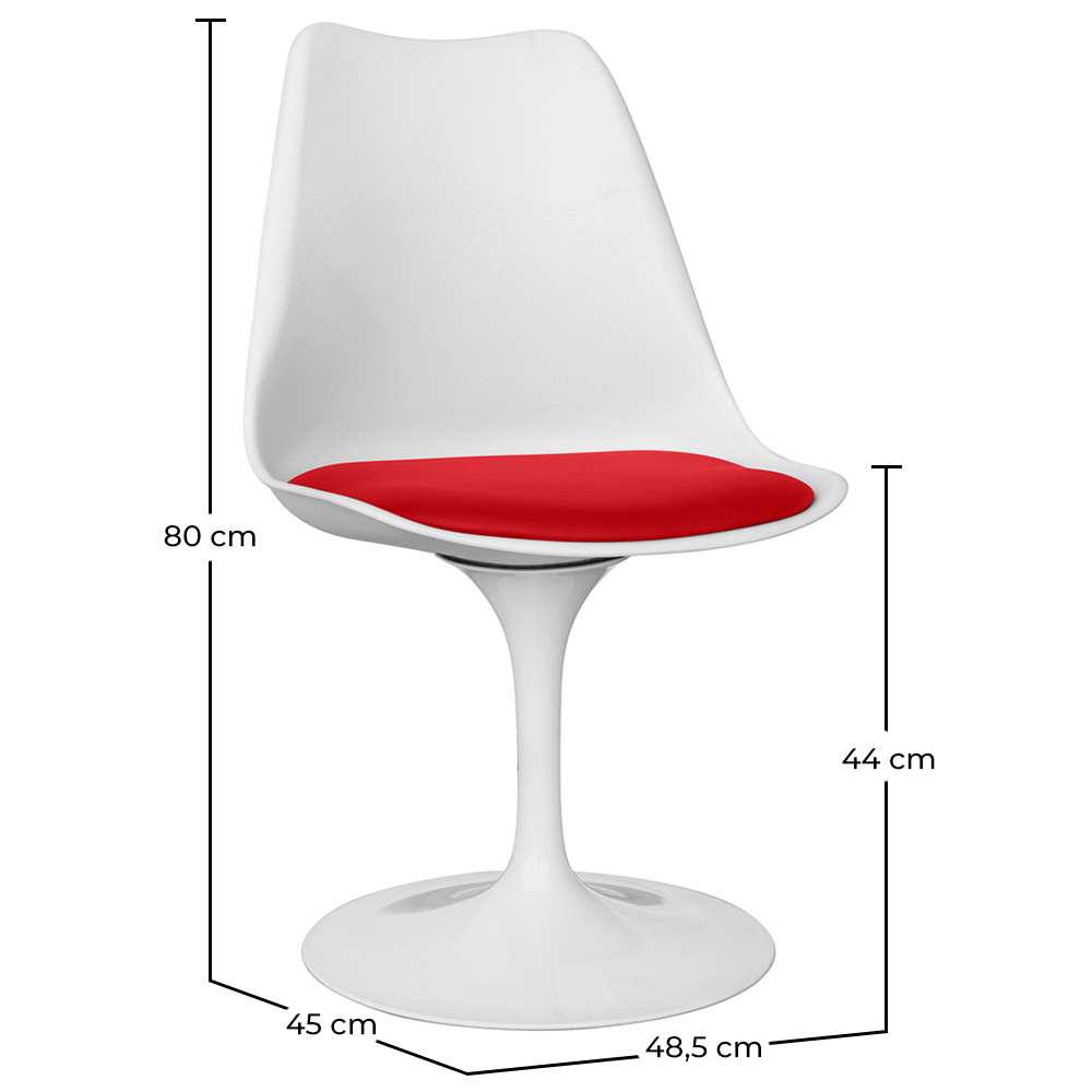 Dining Chair - White Swivel Chair - Tulip image 10