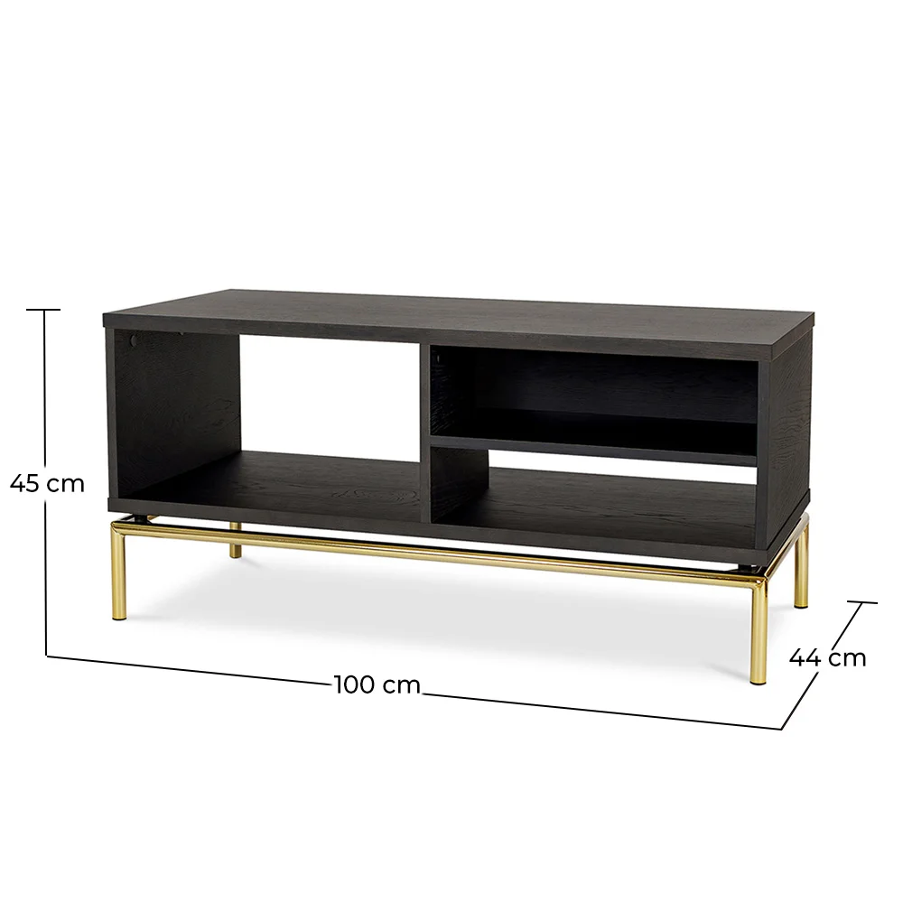 Wooden TV Cabinet - Golden Legs - Zone image 10
