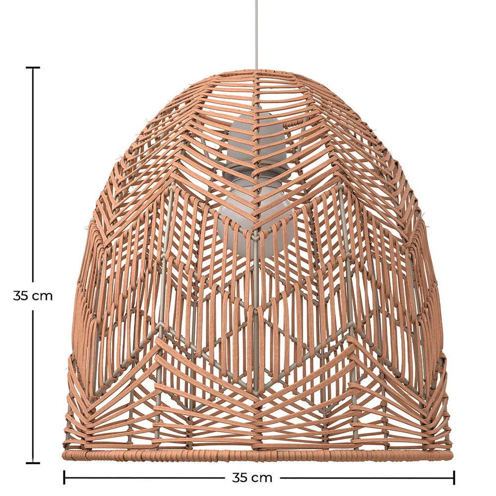 Rattan Ceiling Lamp - Boho Bali Design Pendant Lamp - Bu image 10