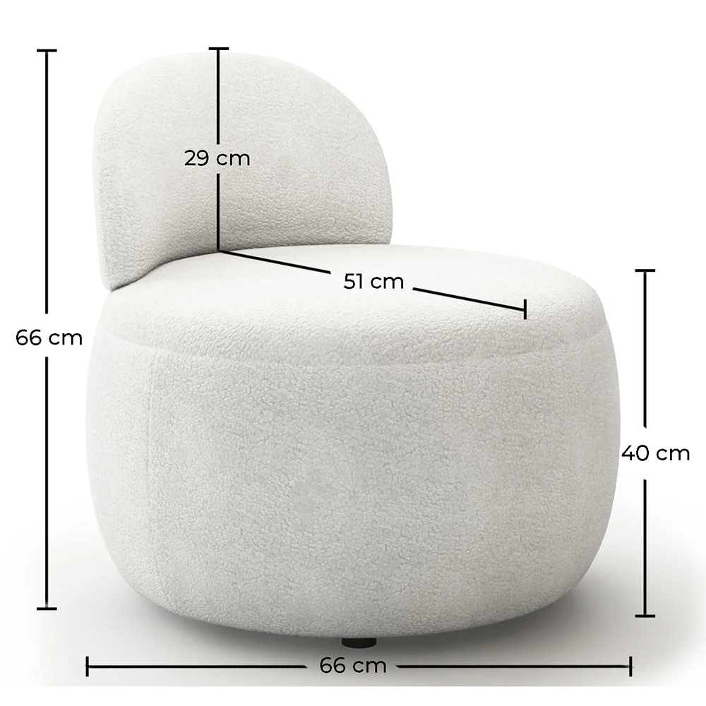  Design Armchair - Upholstered in Boucle Fabric - Melanie image 10