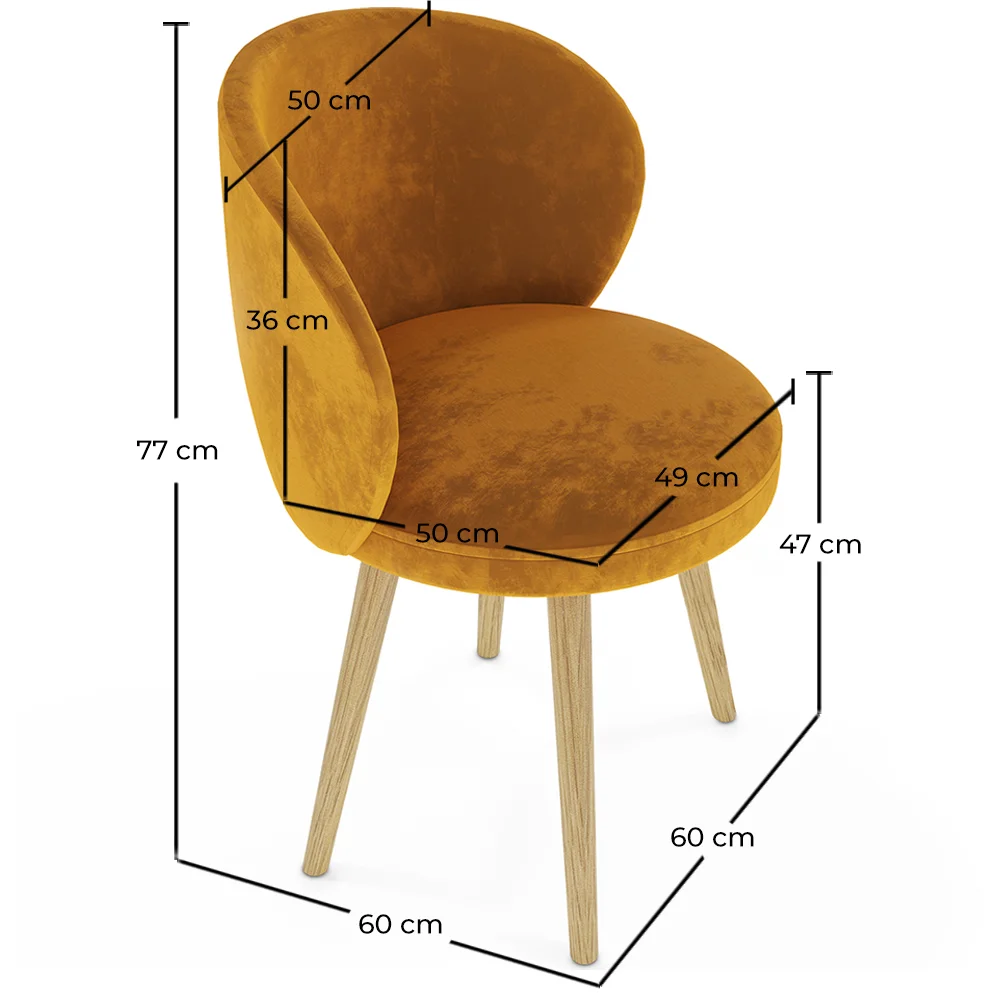 Designer Armchair - Upholstered in Velvet - Yuna image 10