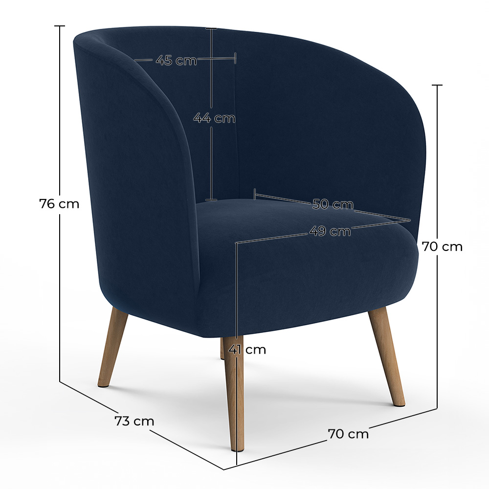 Design Armchair - Upholstered in Velvet - Krenda image 10