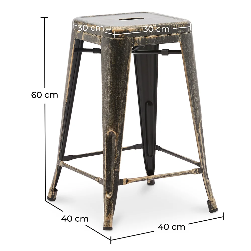 Bar Stool - Industrial Design - 60cm - New Edition - Stylix image 10