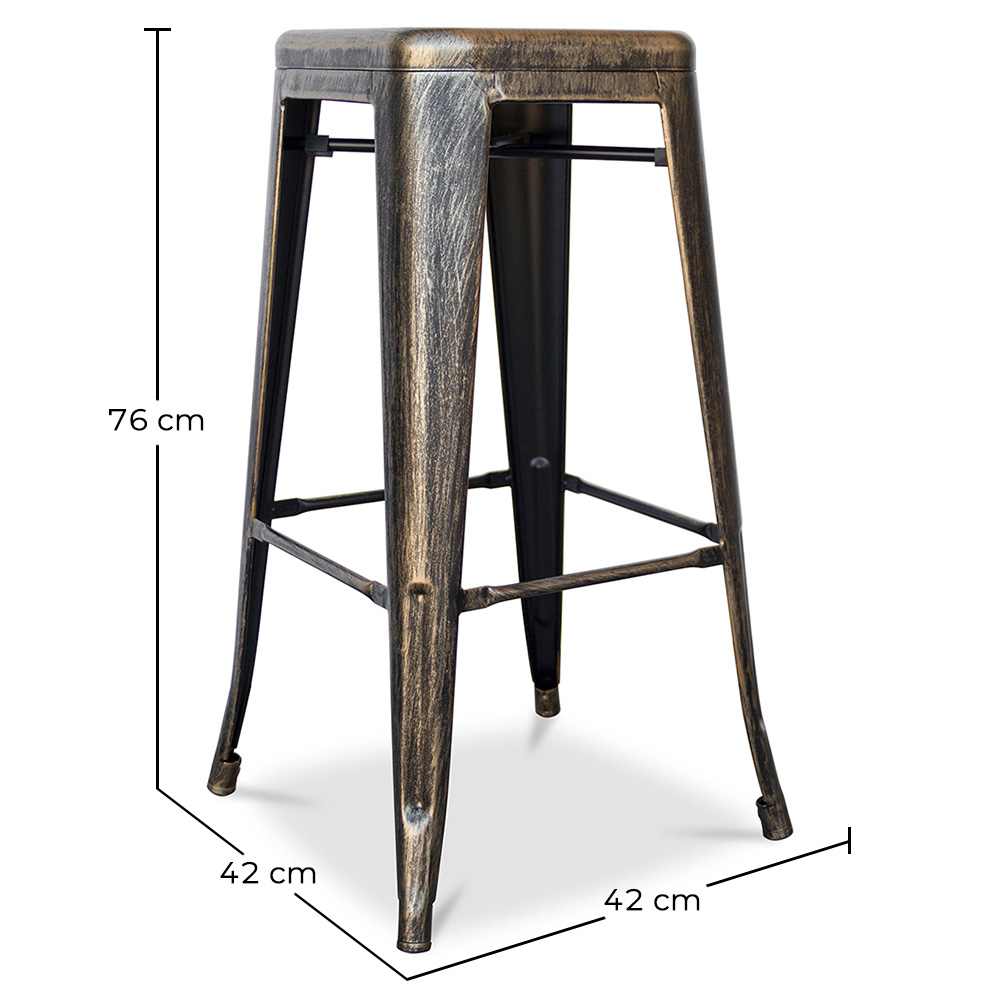 Barstol – Industriel stil – Stål – 76 cm – Stylix