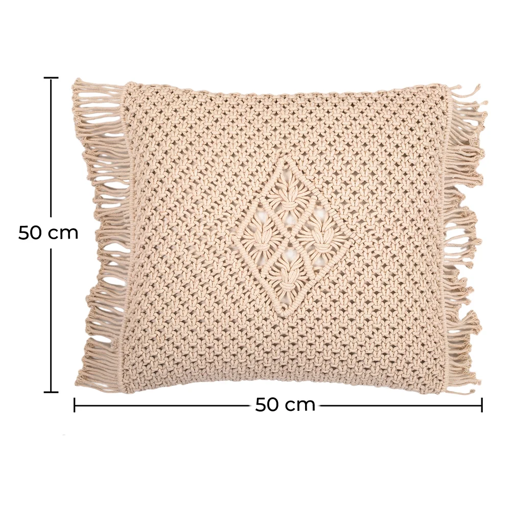 Boho Bali Style Cushion - Cover and Filling Included - Sefira image 10