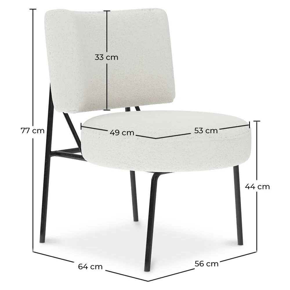 Armchair Upholstered in Bouclé Fabric - Jerna image 10