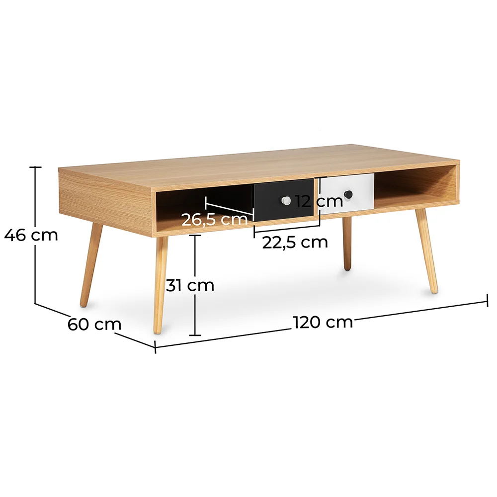 Wooden coffee table - Scandinavian Design - Miua image 10
