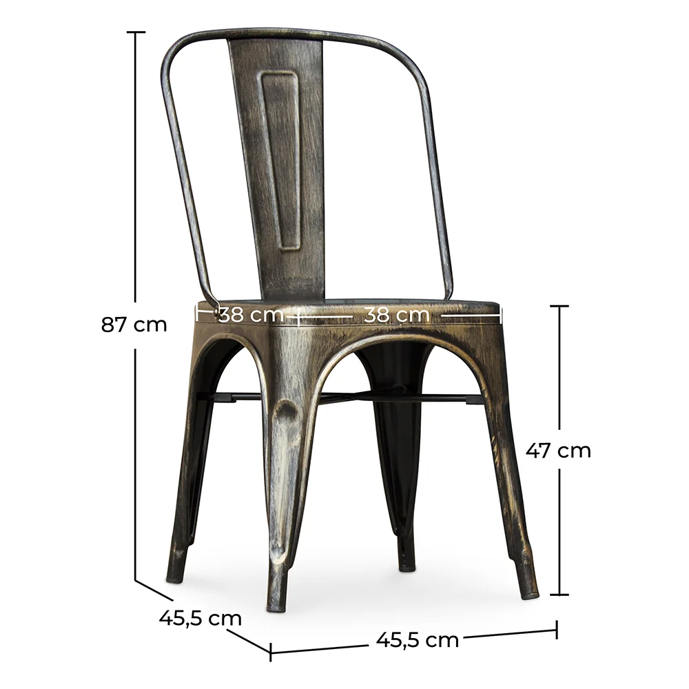 Pack of 4 Dining Chairs - Industrial Design - New Edition - Stylix image 10