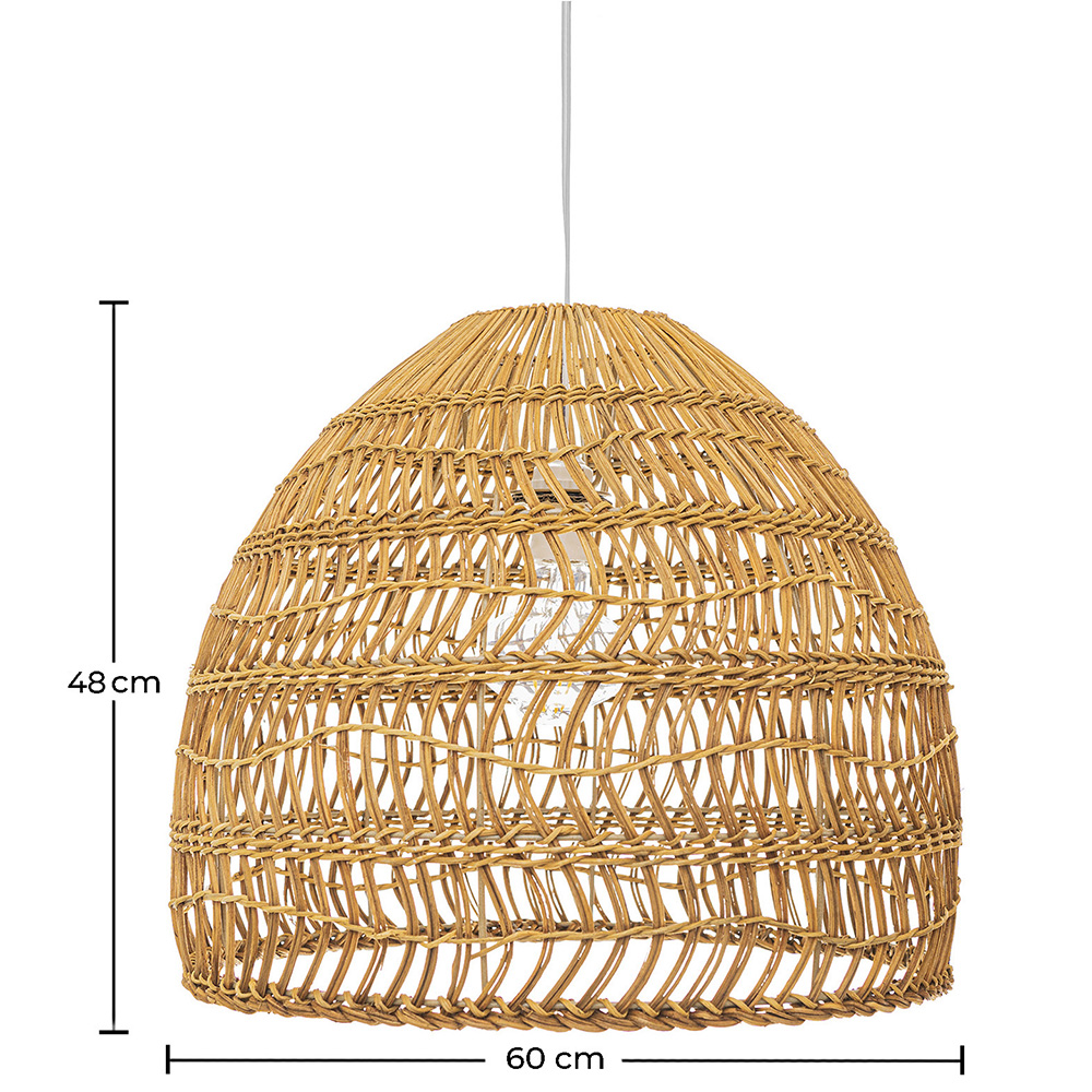 Rattan Ceiling Lamp - Boho Bali Design Pendant Lamp - 60cm - Hoa image 10