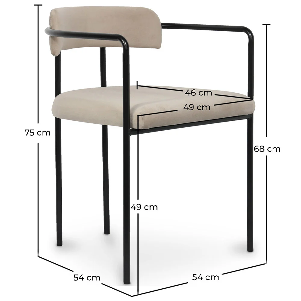 Upholstered Dining Chair - Velvet - Garne image 10