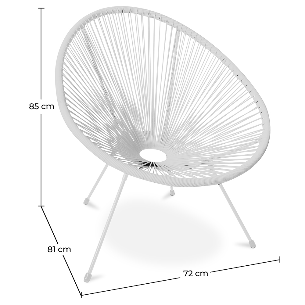 Pack Acapulco Chair - White Legs x2 - New edition image 10