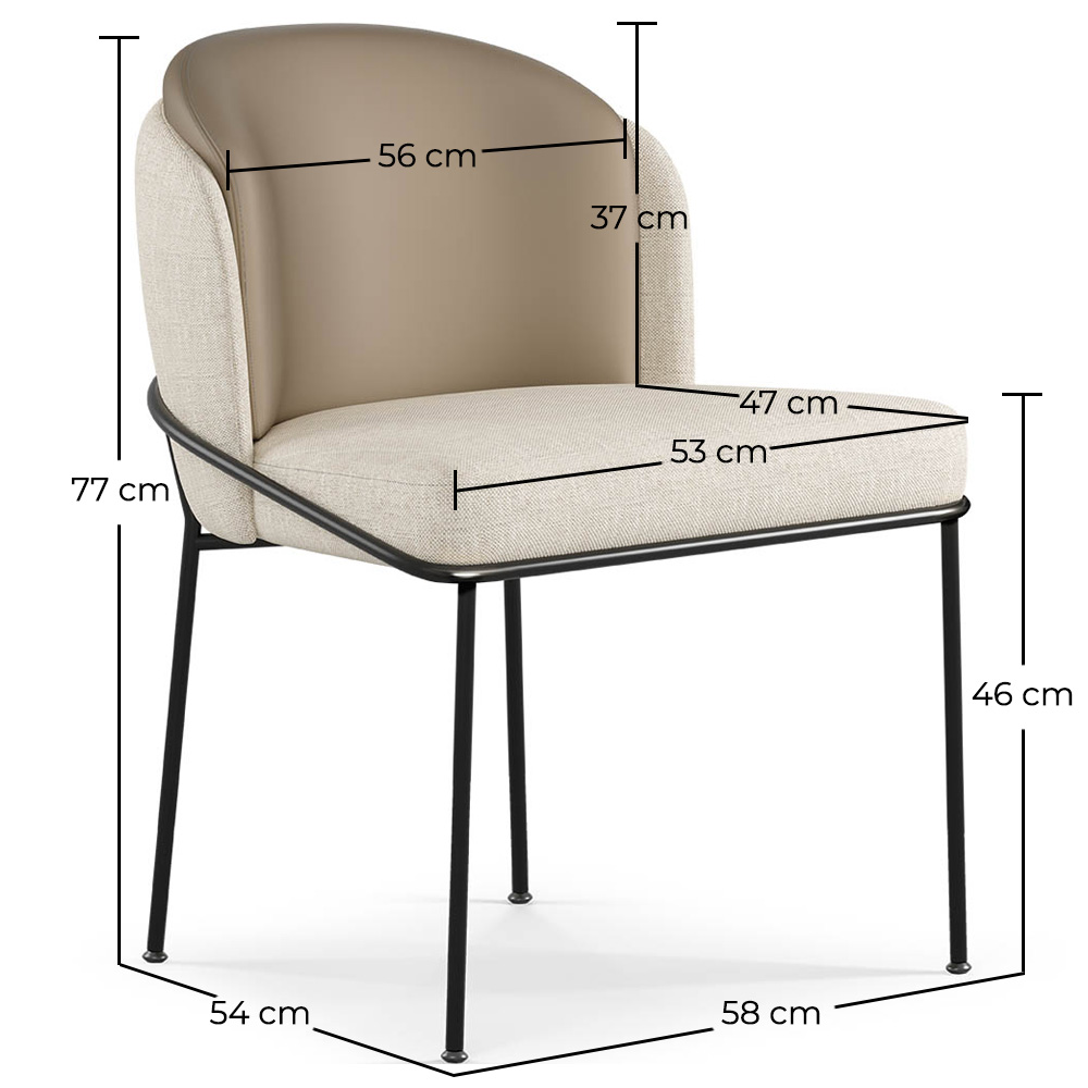 Dining Chair - Upholstered in Fabric - Amin image 10