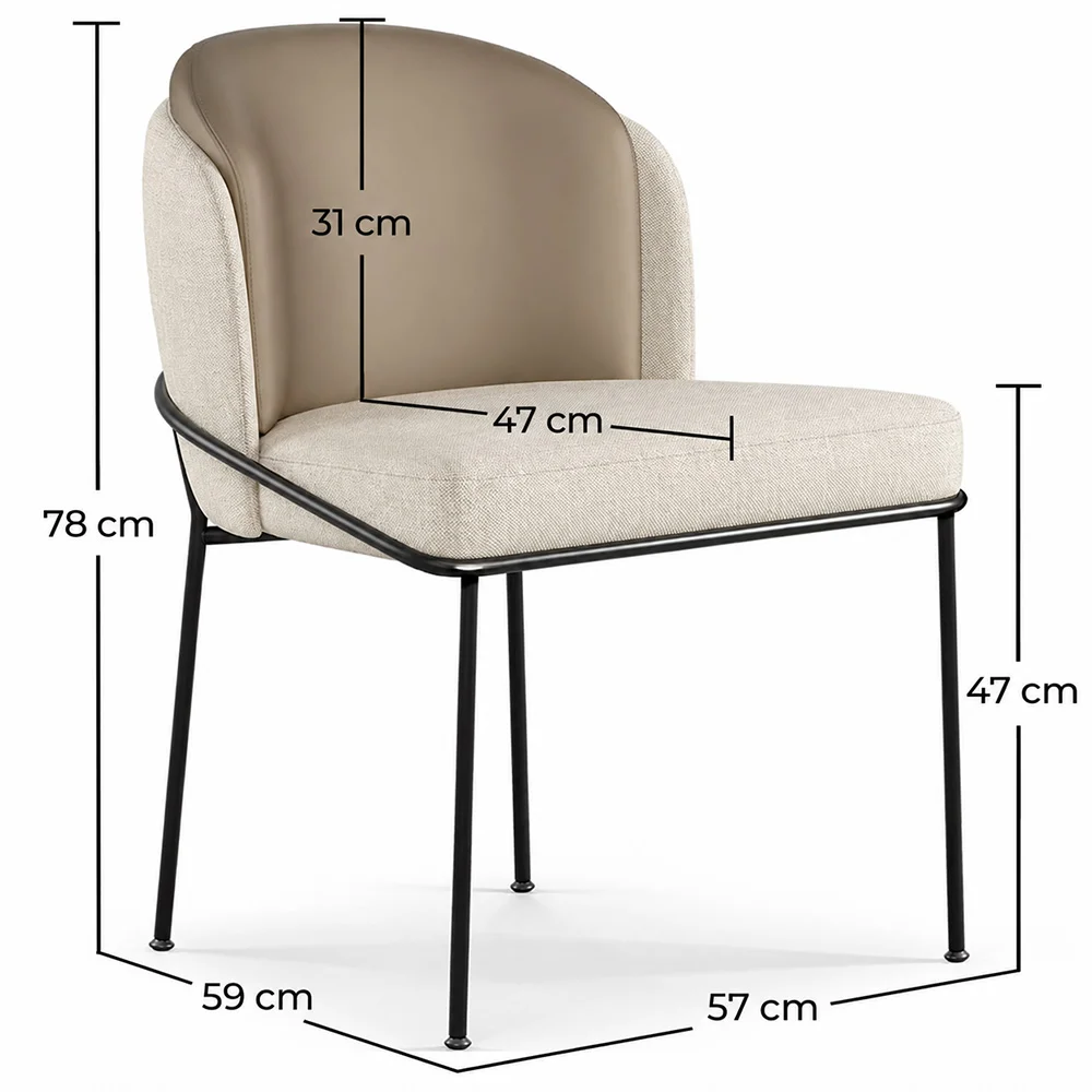 Dining Chair - Upholstered in Fabric - Mina image 10