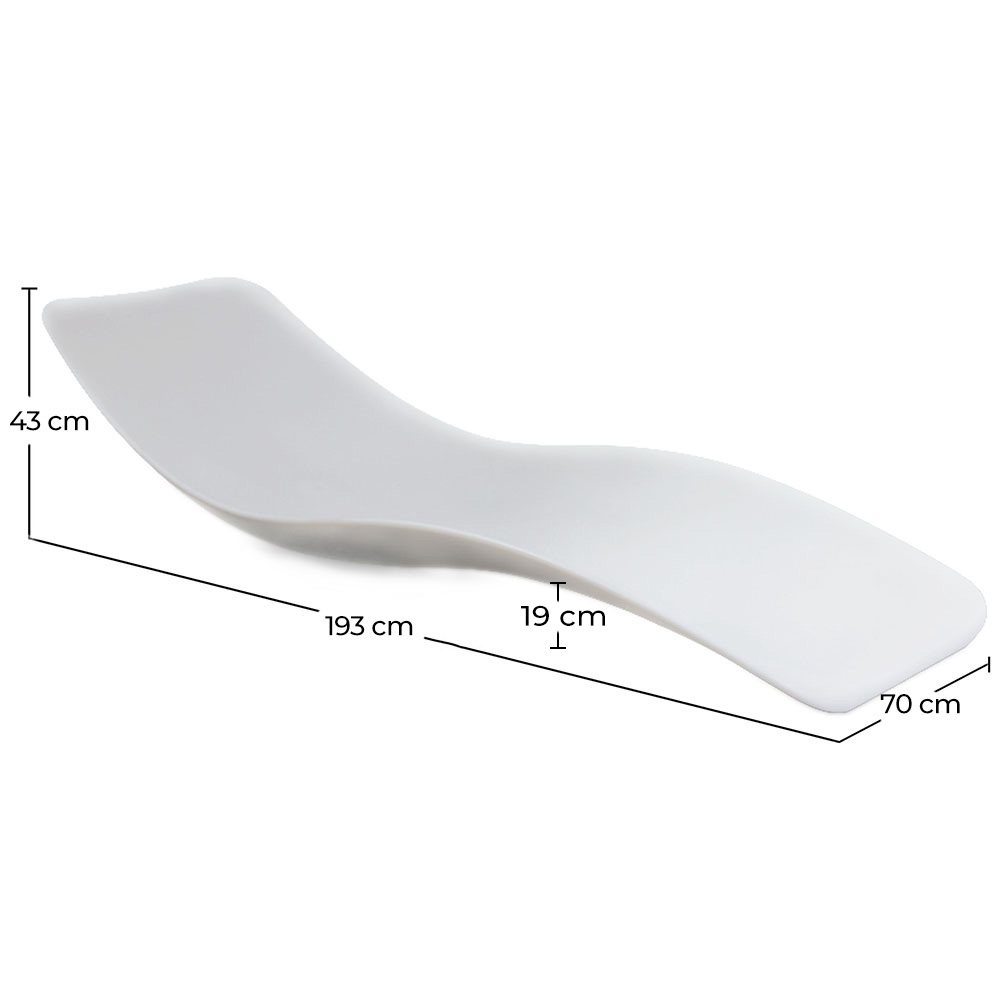 Transat design pour piscine - Blanc mat - Hero