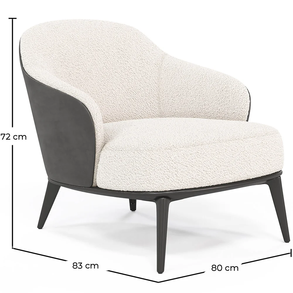 Upholstered Armchair in Boucle Fabric - Luc image 10
