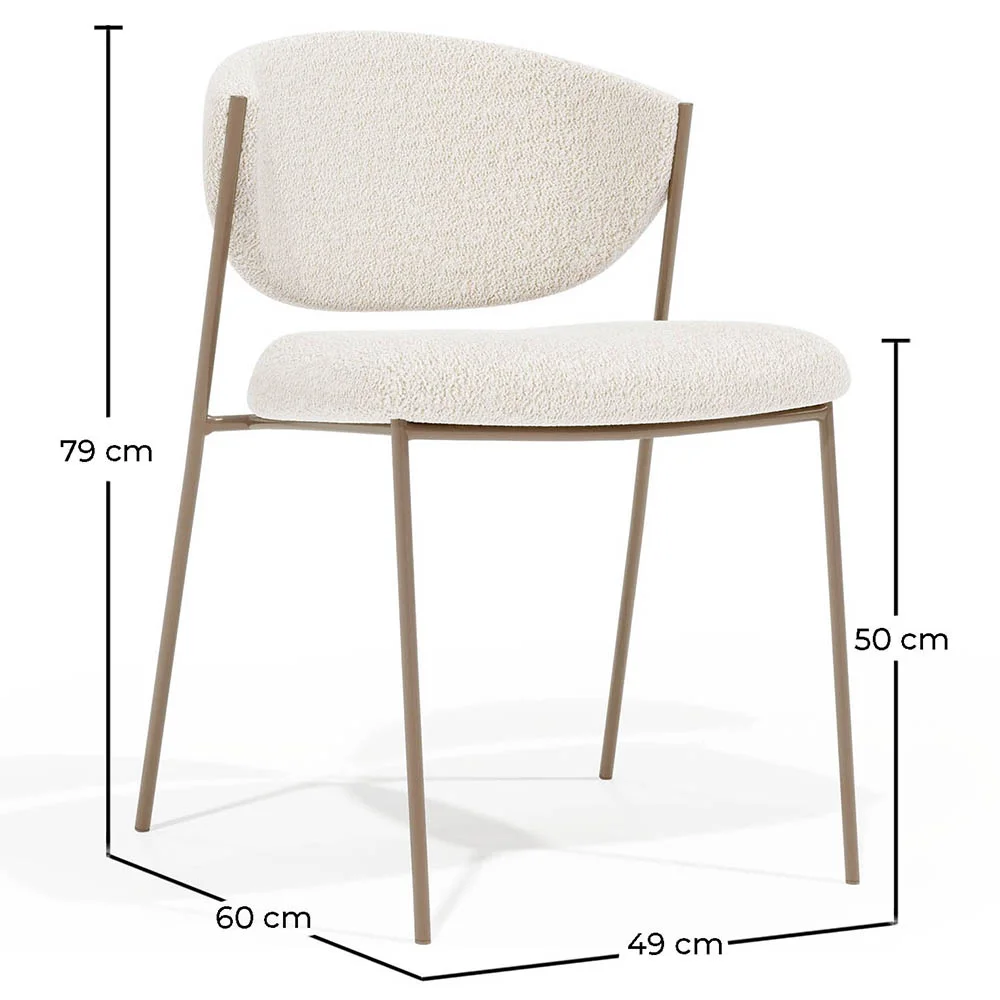 Dining chair - Upholstered in Bouclé Fabric - Seda image 10