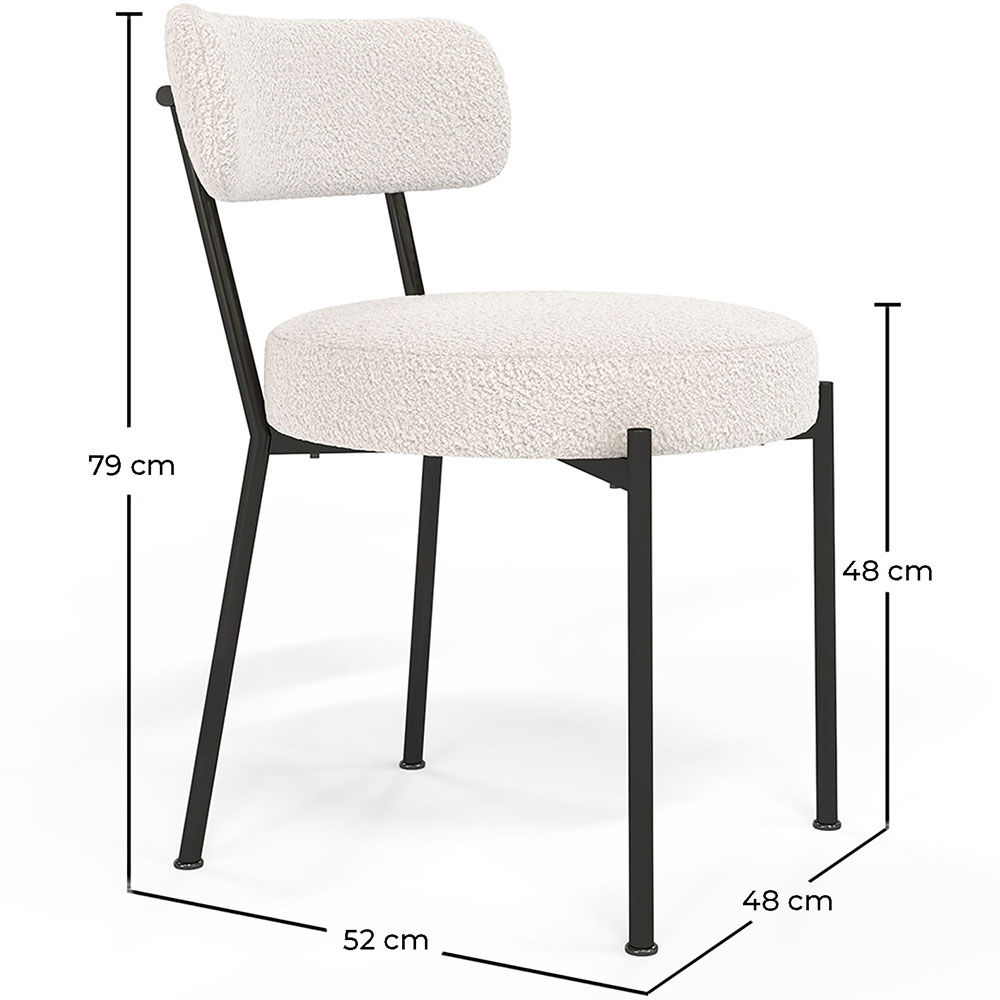 Dining Chair - Upholstered in Bouclé Fabric - Raga image 10