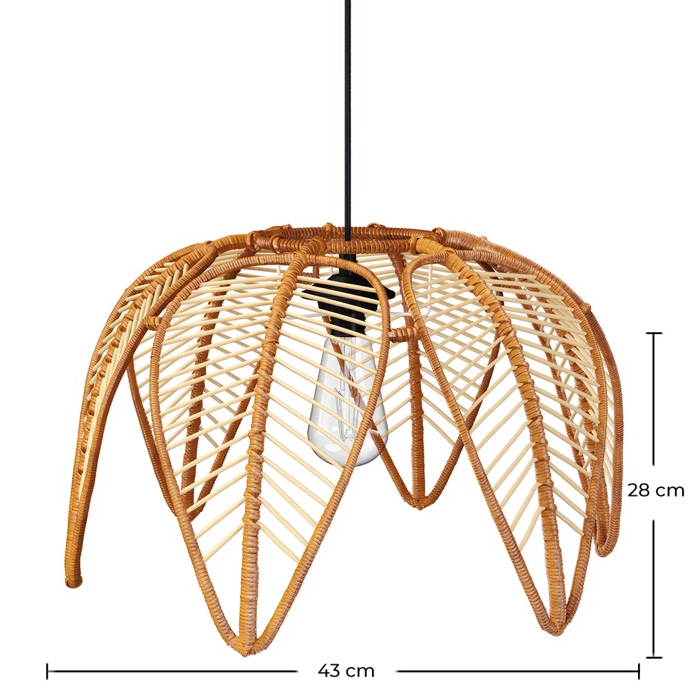 Rattan Ceiling Lamp - Boho Bali Style - Cardenia image 10