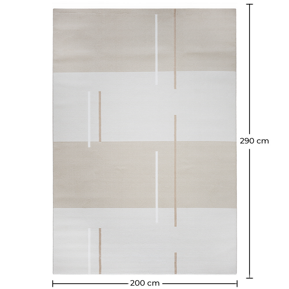 Rug Large Contemporary Modern Design - Beige (290x200 cm) - Fune image 10