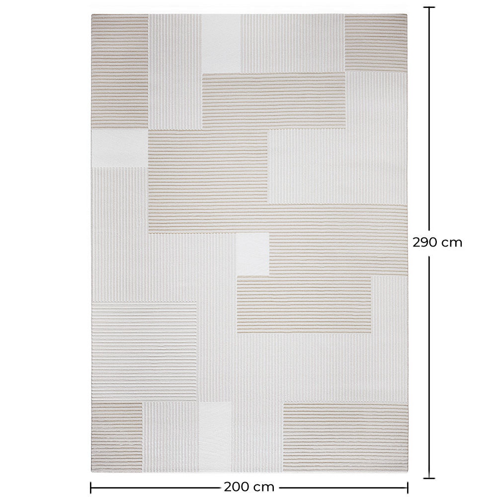 Rug Large Contemporary Modern Design - Beige (290x200 cm) - Debra image 10