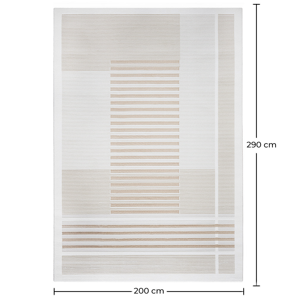 Rug Large Contemporary Modern Design - Beige (290x200 cm) - Verla image 10