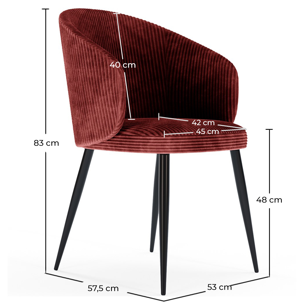 Corduroy Upholstered Dining Chair - Feudum image 10