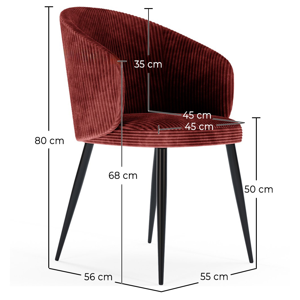 Corduroy Upholstered Dining Chair - Feudum image 10