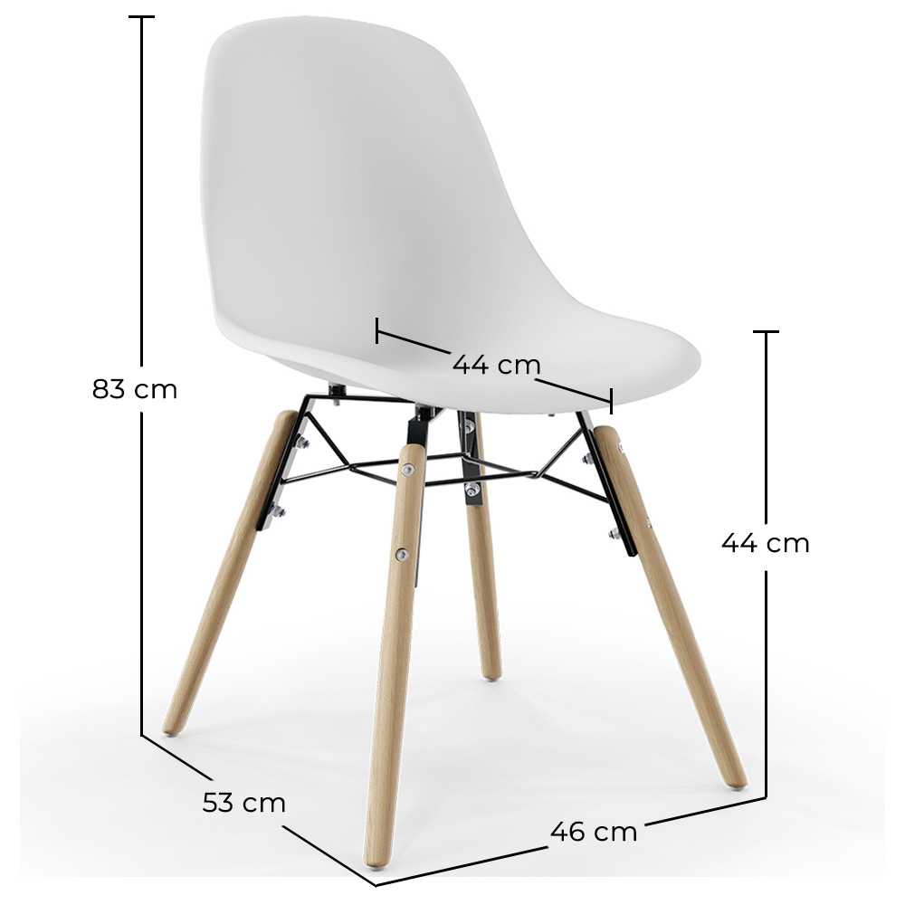 Set of 2 Dining Chairs - Scandinavian Design - Wooden Legs - Skögur image 10