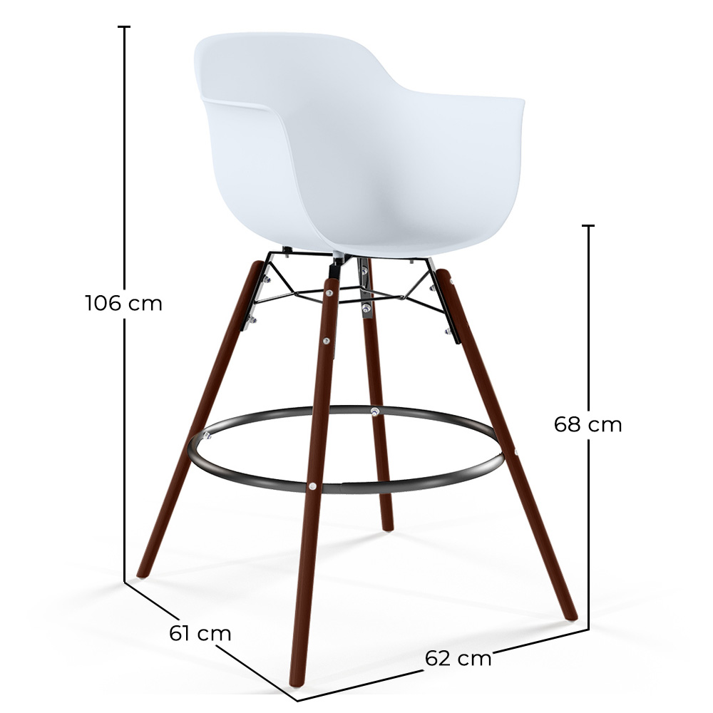 Bar Stool - Scandinavian Design - Dark Wood Legs - Nordika image 10