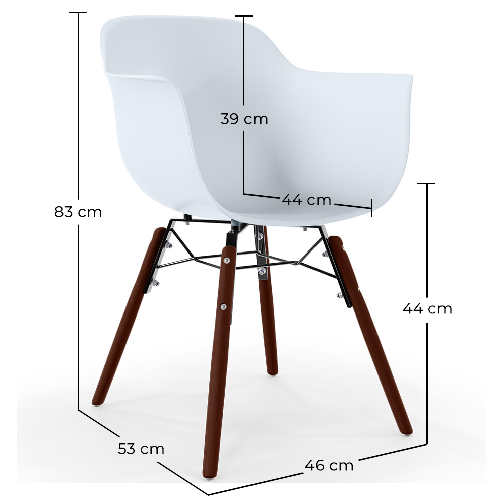 Dining Chairs - Scandinavian Design - Dark Wood Legs - Pack of 4 - Nordika image 10